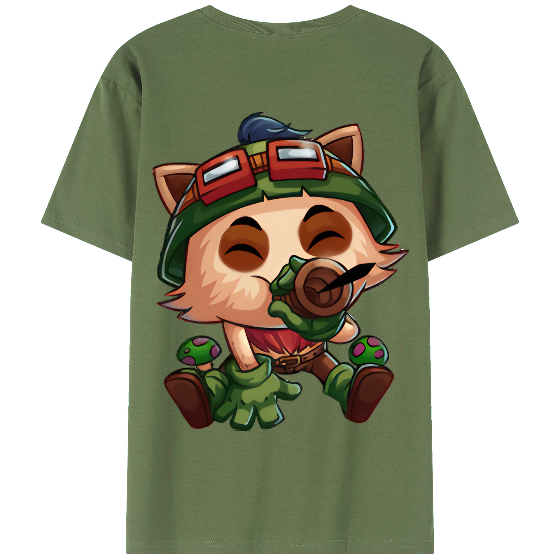 （画像用） リーグ・オブ・レジェンド League of Legends LOL 綿100％ メンズ半袖Tシャツ（バックプリント） 通気性